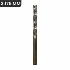 Fresa DownCut de metal com 2 cortes e diâmetro de 3,175 mm para uso em PVC expandido, ACM, MDF, Teca e Pinus
