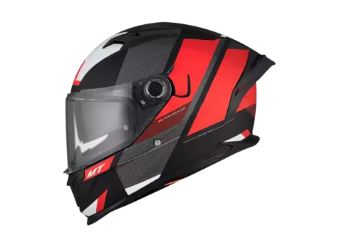 Casco Moto Mt Braker Chento B5 Rojo Mate Doble Visor + Spoiler Vxv