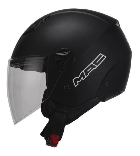 Casco Moto Abierto Mac Beat Solid Negro Mate Vxv