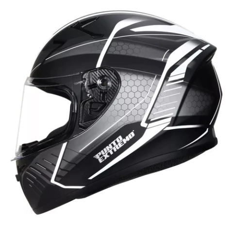 Casco Para Moto Blanco Punto Extremo Integral 978 Vxv