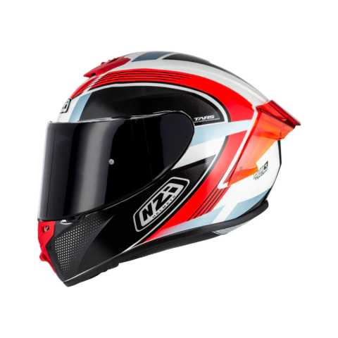 Casco Integral Nzi Trendy 3 Rapid Blanco Rojo Brillo + 2 Visores Alerón Vxv - comprar online