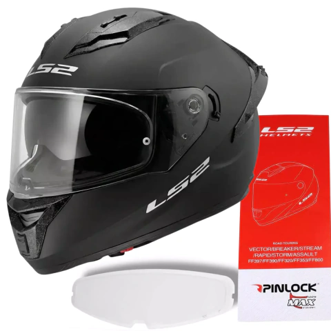 COMBO Casco Integral Doble Visor LS2 ff806 Fusion Solid + Pinlock Vxv
