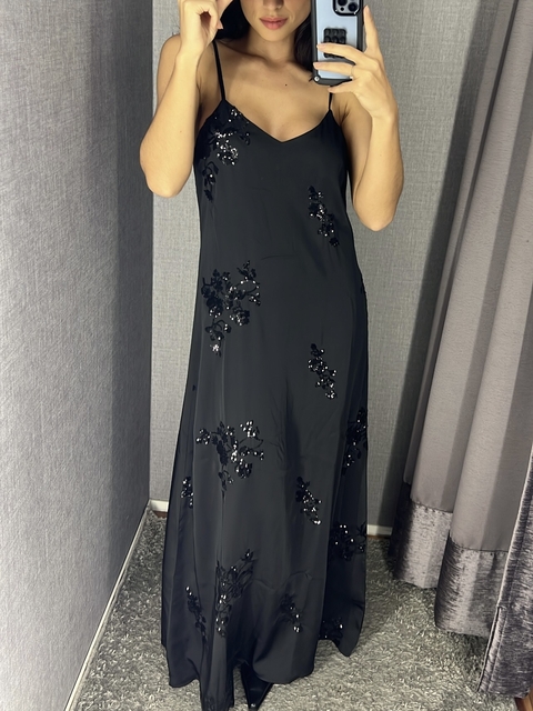 VESTIDO CETIM BORDADO - comprar online