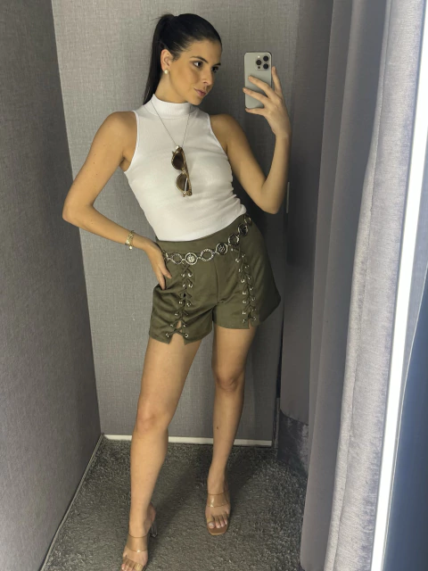 SHORTS SUEDE TRANÇADO - comprar online