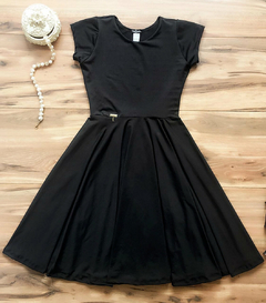 Vestido Midi Godê Suplex Saia Bella Preto BM0062