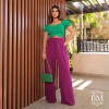 Calça Pantalona, em Air Flow Duna, Fúcsia, Plus Size, Elástico Cintura, Bolsos, Forro, BM1155F
