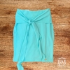Saia em Crepe, Falso Transpasse, Azul Claro, Ella´s BM0304