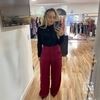 Pantalona Crepe, Marsala, Vinco, Elástico Cós, Bolso, Passador Cinto BM0965M