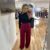 Pantalona Crepe, Marsala, Vinco, Elástico Cós, Bolso, Passador Cinto BM0965M