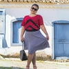 Conjunto Plus Size, Saia e Blusa em Crepe GGreice BM0168