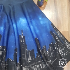 Saia Midi Godê Neoprene City Ah Gamei BM0359 - comprar online