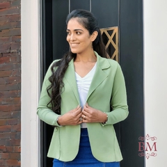 Blazer Curto, Neoprene, Verde Mint, Corte Laser, Collucci BM1181 - comprar online