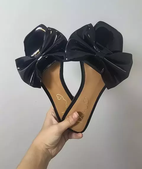Rasteira Super Laço Preta