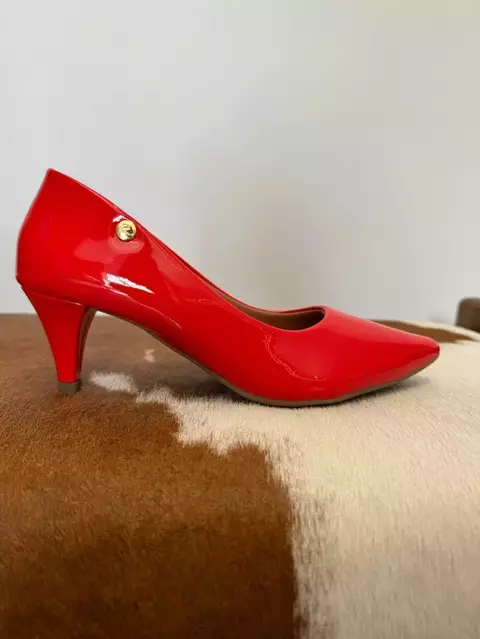 Scarpin Feminino Salto Baixo 5cm Vermelho