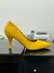 Scarpin Feminino Salto Médio 7cm Amarelo Fosco