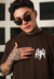 CAMISETA OVERSIZED ANJO CELESTIAL MARROM