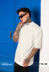 CAMISETA OVERSIZED GOLA ALTA BORDADA GLORIOUS MALHA PREMIUM RUGBY