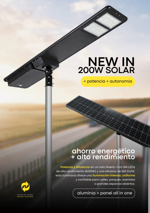 Luz de Calle Solar Led 200W