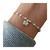 PULSERA BOLITAS CON DIJE MARIPOSA / PLATA 925
