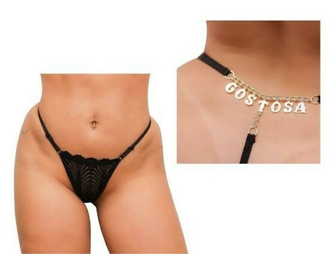 Fio dental com escrita Gostosa