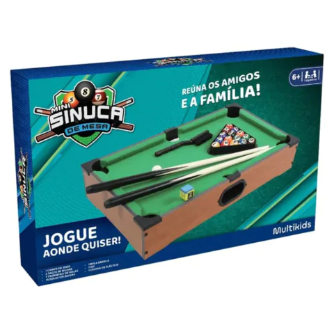 JOGO MINI SINUCA DE MESA - MULTIKIDS