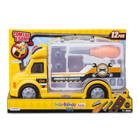 WORKSHOP TRUCK JUNIOR - CONSTRUTOR - CAIXA DE FERRAMENTAS - MULTIKIDS