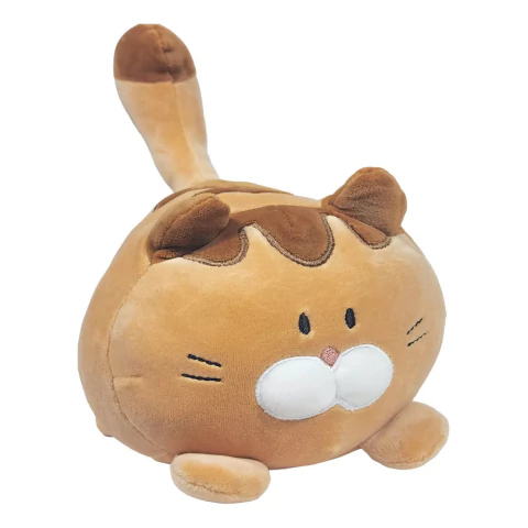 PELUCIA GATO GORDINHO - KAWAII- MARROM - FIZZY