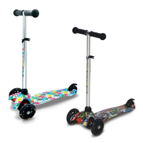 Patinete Infantil 3 Rodas e Luzes – Estampado – SPIN- CKS