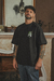Camiseta T-shirt Aversion Oversized Unissex Preta - Model Snake - Aversion Outfits Co. | Streetwear Exclusivo e Autêntico | Desde 2011