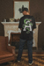 Camiseta T-shirt Aversion Oversized Unissex Preta - Model Snake - comprar online