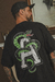 Camiseta T-shirt Aversion Oversized Unissex Preta - Model Snake