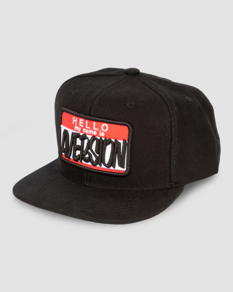 Boné Aversion Snapback Aba Reta Preto - Model Hello - comprar online