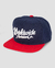 Boné Aversion Snapback Aba Reta Azul/Vermelho - Model Lettering - comprar online