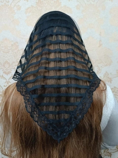 Véu de tule listrado (triangular) - comprar online