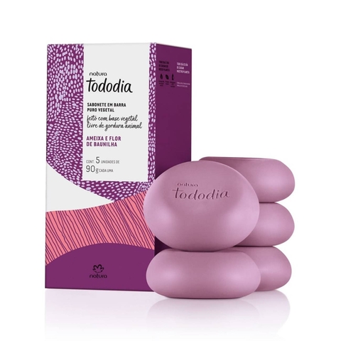 Sabonete em Barra Natura Tododia Ameixa e Flor de Baunilha 5x90g - Zaza Enxovais