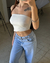 Strapless algodon blanco - tienda online