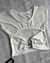 Top blass microtul blanco