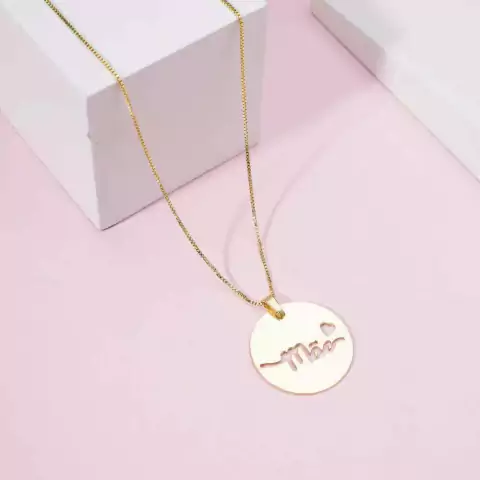 Colar mandala Mãe - Banhado ouro 18k