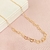 Choker elos corações - banhada a ouro 18k
