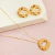 Conjunto orgânico martelado - banhado a ouro 18k
