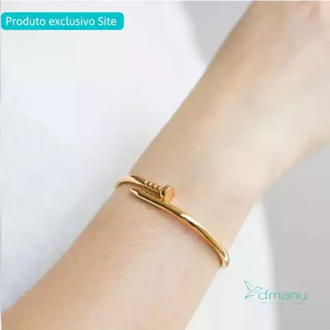 Bracelete prego classic - banhado a ouro 18k