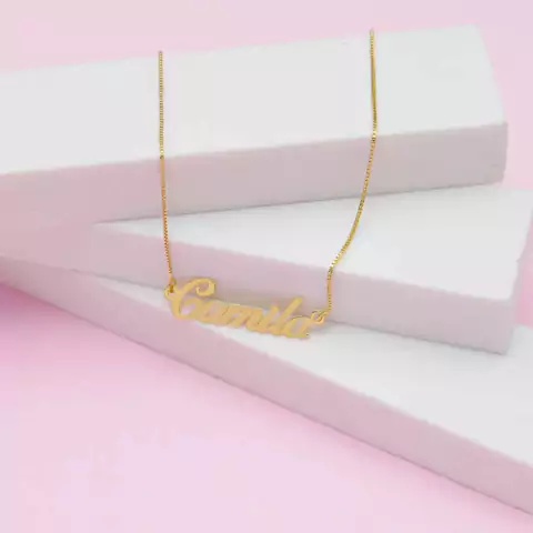 Colar nome personalizado - Banhado ouro 18k / Banhado a Prata 925