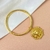 Bracelete pingente leão 3D- Banhado a ouro 18k