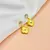 Brinco trevo ponto luz cravejado - Banhado a ouro 18k(br0135)