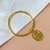 Bracelete pingente mensagem Espírito Santo - Banhado a ouro 18k