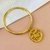 Bracelete pingente São Jorge vazado - Banhado a ouro 18k
