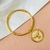 Bracelete pingente Espírito Santo- Banhado a ouro 18k