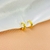 Brinco argola lisa abstrato P- banhada a ouro 18k(0229) - comprar online