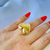 Anel coração liso GG - Banhado a ouro 18k / Ródio branco - loja online