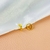 Brinco argola lisa abstrato P- banhada a ouro 18k(0229)